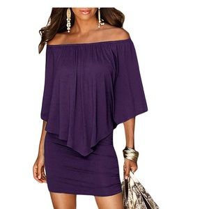 Off Shoulder Bodycon Mini Dress